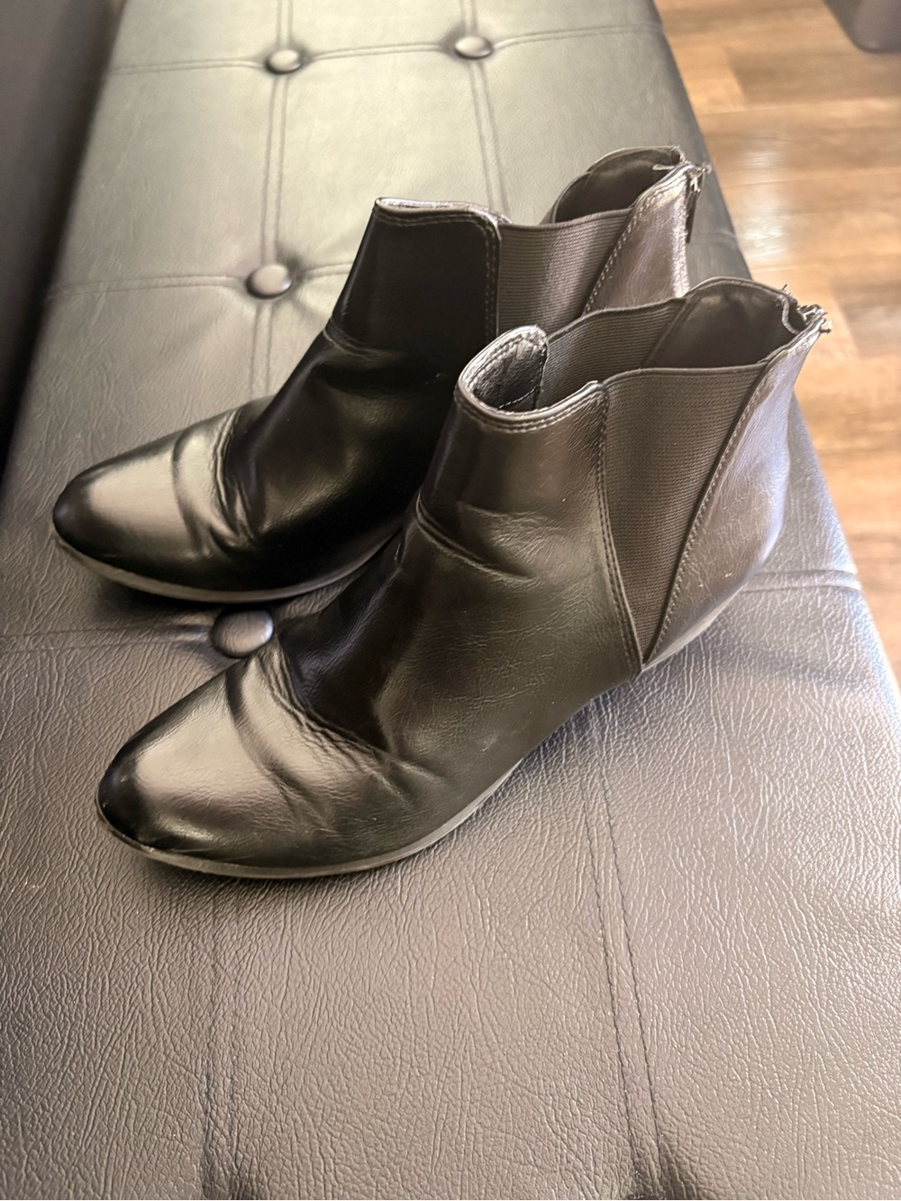 Women’s Black Leather Ankle Boots - Classic Chelsea Style